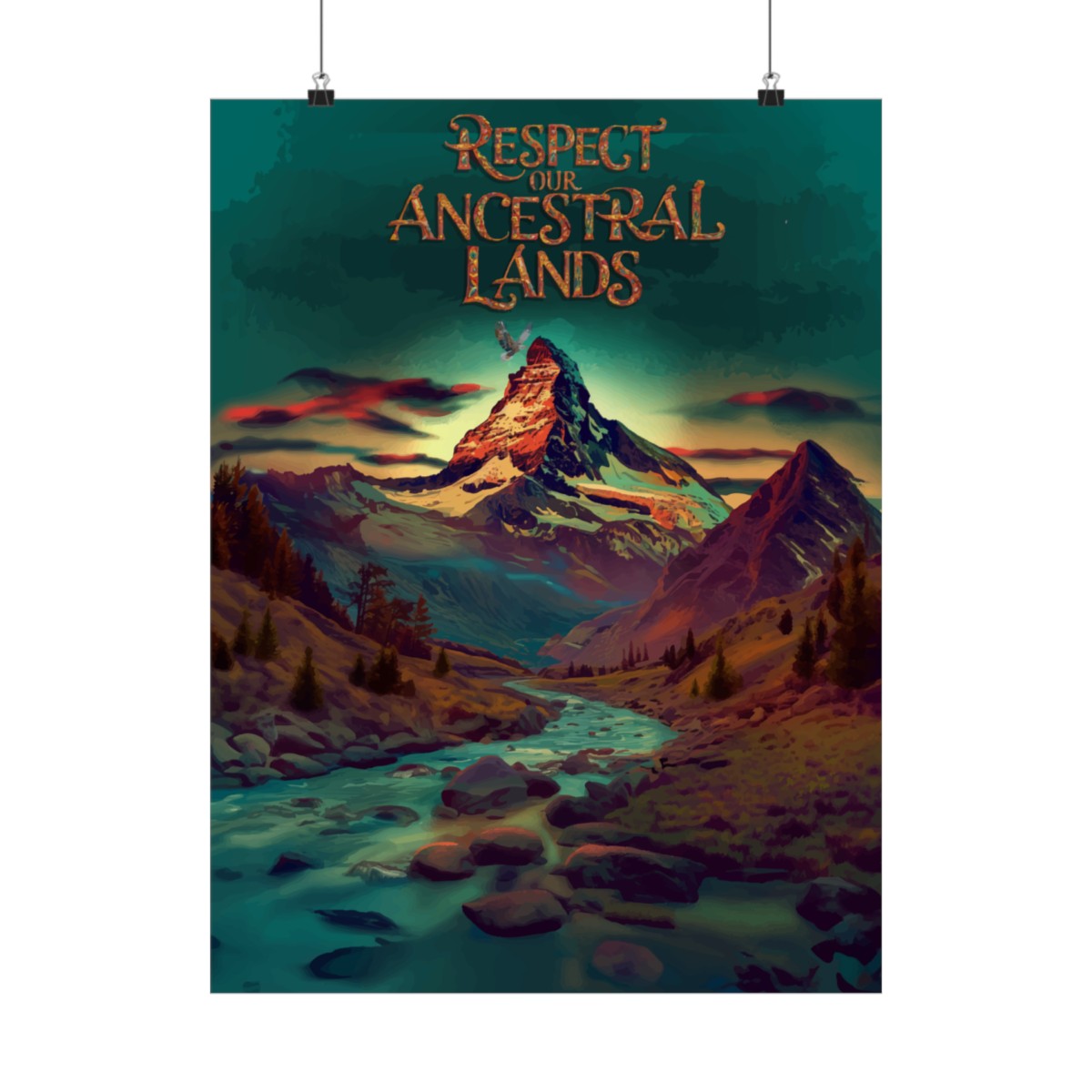 Honor Our Legacy: Respect Our Ancestral Lands ~ Matte Vertical Posters - Image 2