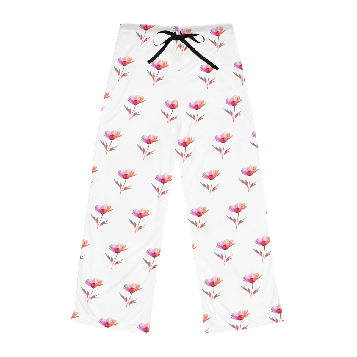 Blooming Dreams: Watercolor Floral Pajama Pants - Image 2