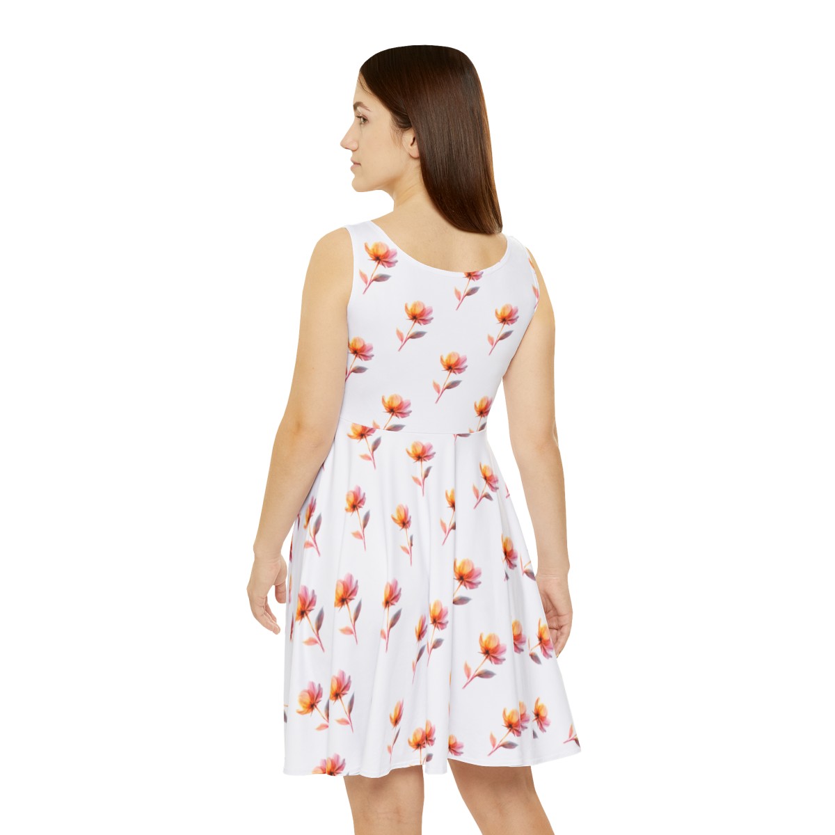Blooming Rose: Watercolor Skater Dress - Image 3