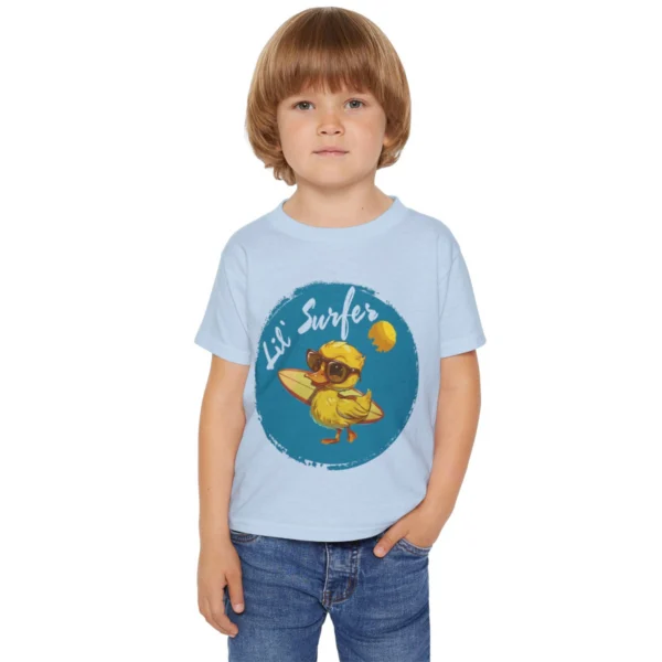 Totally Tubular Teal: Lil' Surfer Duck Tee