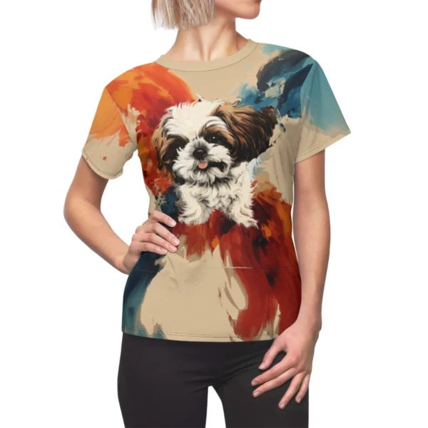 In Mikey's Memory ~ Women's Shih-tzu Memorial AOP T-Shirt