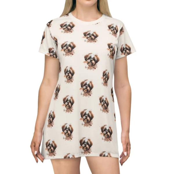 Shih Tzu All Day - T-Shirt Dress (AOP)