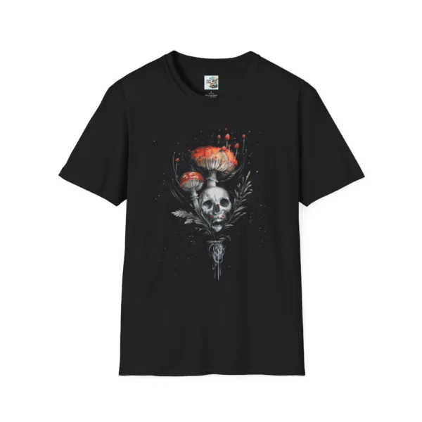 Mushroom and Skull Reverie - Unisex Softstyle T-Shirt