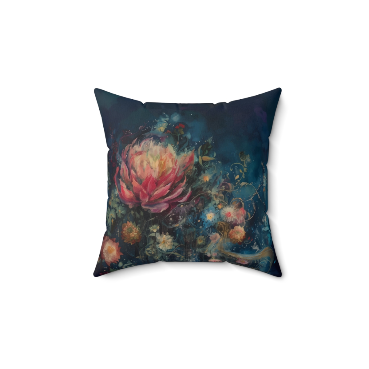Serene Bouquet Spun Polyester Square Pillow - Image 2