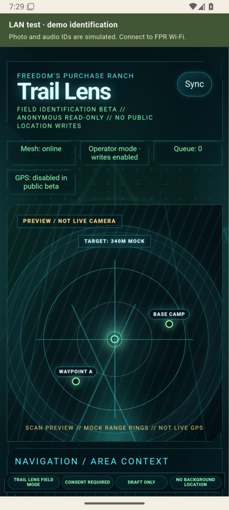 Trail Lens field documentation dashboard