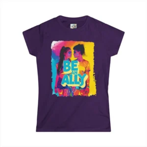 Hand in Hand: A Pop Art Ally Tee in Purple - supplier mockup